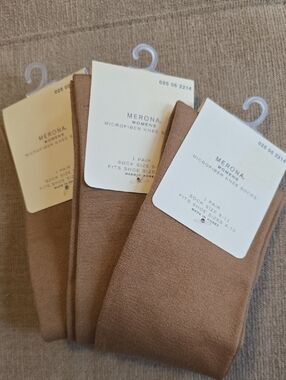 3pr- Merona Tan Microfiber Knee Socks